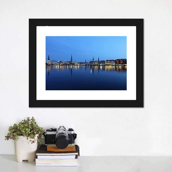 City Of Hamburg Canvas Wall Art-3 Horizontal-Gallery Wrap-25" x 16"-Tiaracle