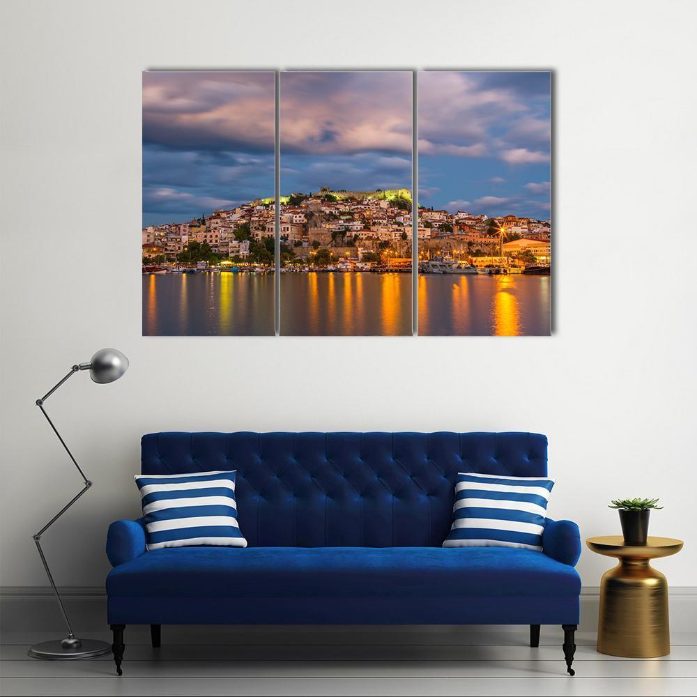 City of Kavala Canvas Wall Art-3 Horizontal-Gallery Wrap-37" x 24"-Tiaracle