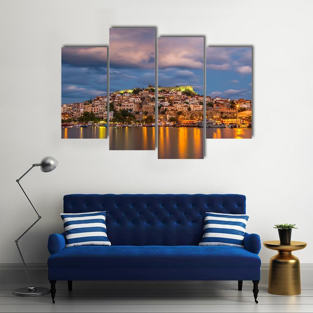 City of Kavala Canvas Wall Art-4 Pop-Gallery Wrap-50" x 32"-Tiaracle