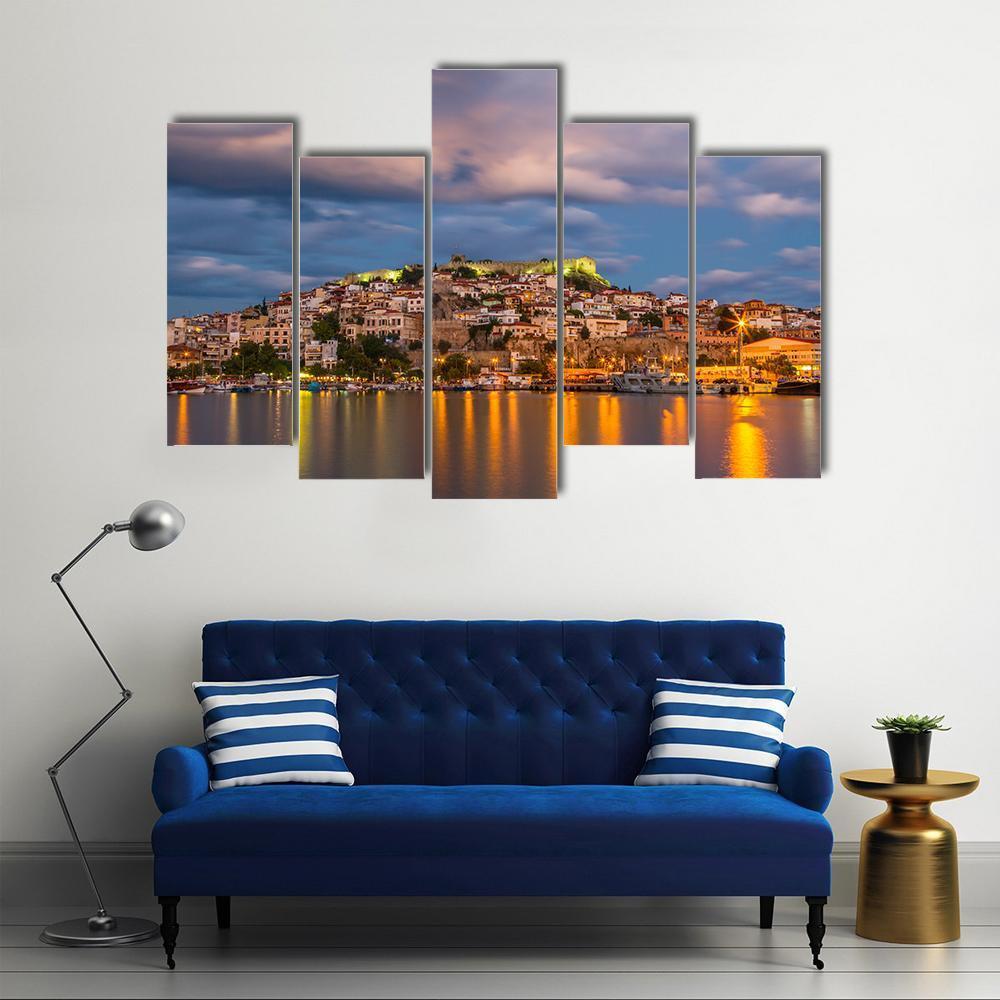 City of Kavala Canvas Wall Art-5 Pop-Gallery Wrap-47" x 32"-Tiaracle