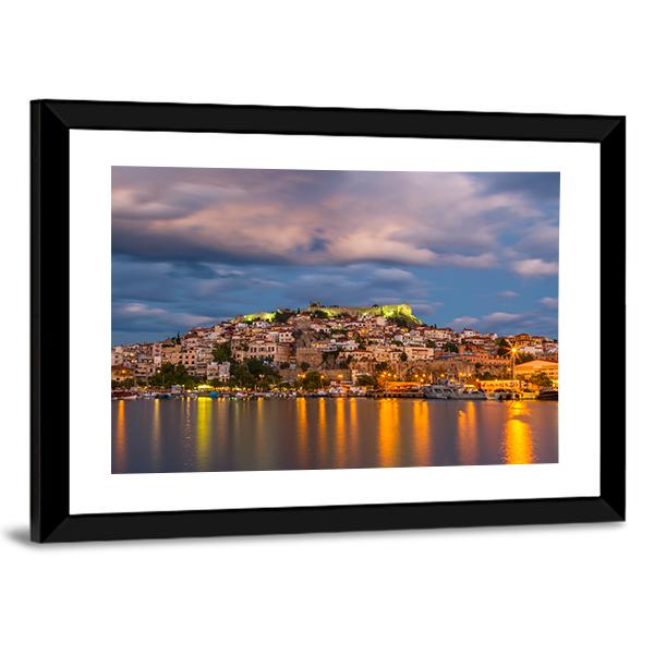 City Of Kavala Panoramic Canvas Wall Art-1 Piece-36" x 12"-Tiaracle