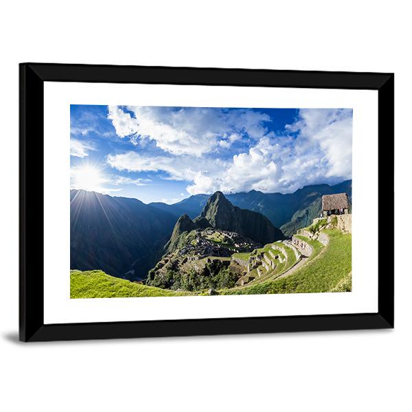 City Of Machu Pichu Canvas Wall Art-3 Horizontal-Gallery Wrap-25" x 16"-Tiaracle