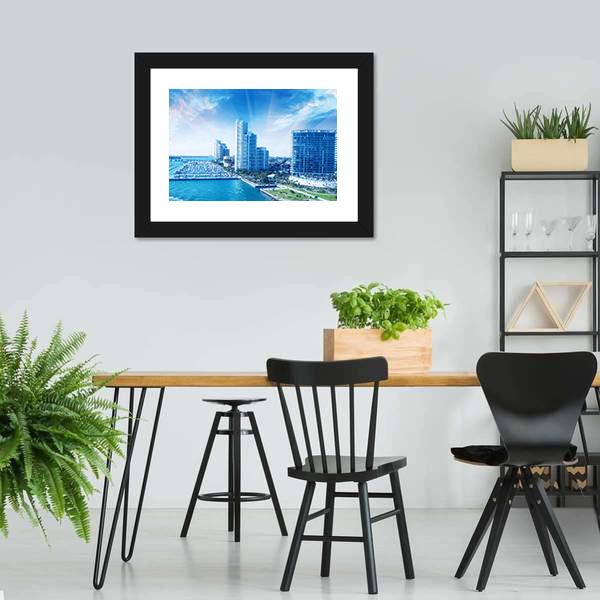 City Of Miami Canvas Wall Art-3 Horizontal-Gallery Wrap-25" x 16"-Tiaracle