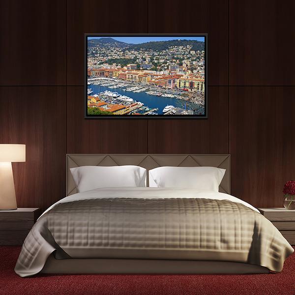 City of Nice France Canvas Wall Art-5 Horizontal-Gallery Wrap-22" x 12"-Tiaracle