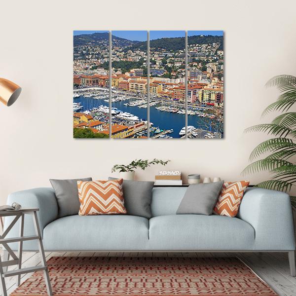 City of Nice France Canvas Wall Art-4 Horizontal-Gallery Wrap-34" x 24"-Tiaracle