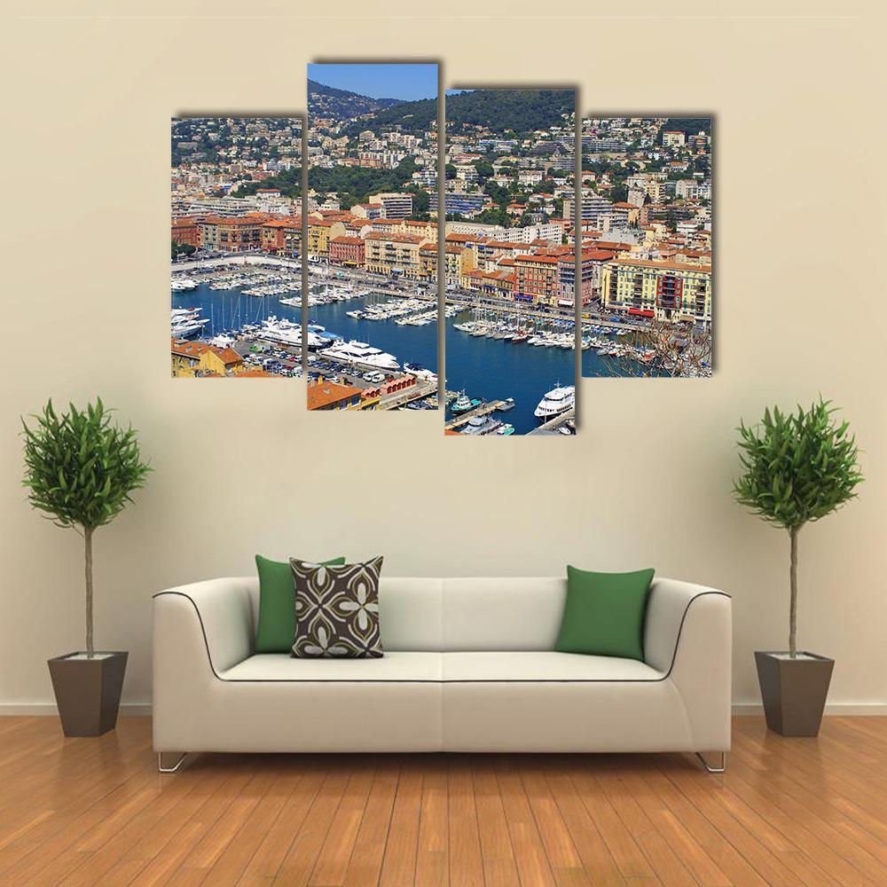 City of Nice France Canvas Wall Art-4 Pop-Gallery Wrap-50" x 32"-Tiaracle