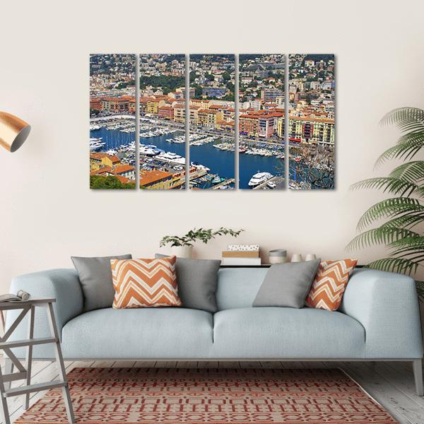 City of Nice France Canvas Wall Art-5 Horizontal-Gallery Wrap-22" x 12"-Tiaracle