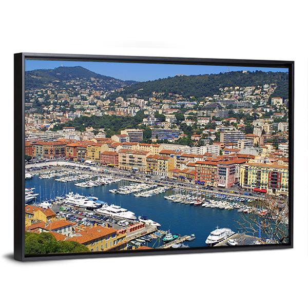 City of Nice France Canvas Wall Art-3 Horizontal-Gallery Wrap-25" x 16"-Tiaracle