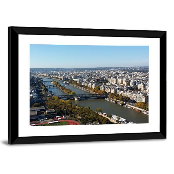 City Of Paris Panoramic Canvas Wall Art-1 Piece-36" x 12"-Tiaracle