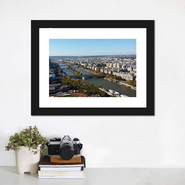 City Of Paris Panoramic Canvas Wall Art-1 Piece-36" x 12"-Tiaracle