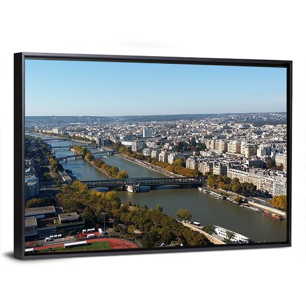 City Of Paris Panoramic Canvas Wall Art-1 Piece-36" x 12"-Tiaracle