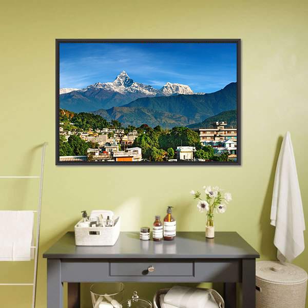 City Of Pokhara Canvas Wall Art-3 Horizontal-Gallery Wrap-25" x 16"-Tiaracle