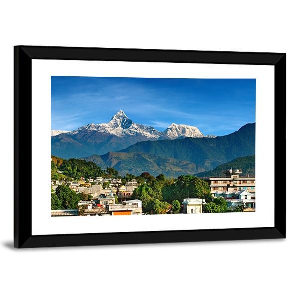 City Of Pokhara Canvas Wall Art-3 Horizontal-Gallery Wrap-25" x 16"-Tiaracle