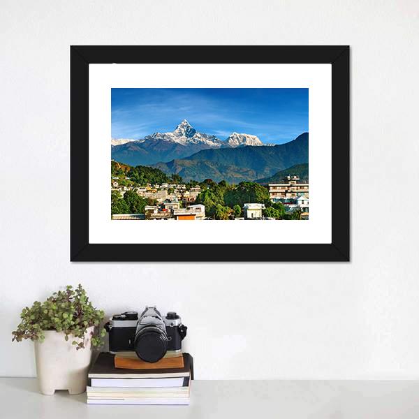City Of Pokhara Canvas Wall Art-3 Horizontal-Gallery Wrap-25" x 16"-Tiaracle