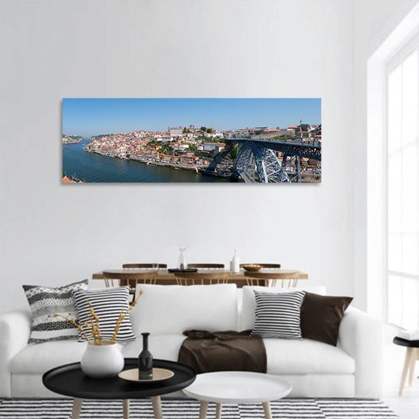 City Of Portugal Panoramic Canvas Wall Art-1 Piece-36" x 12"-Tiaracle
