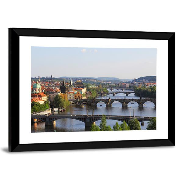 City Of Prague Panoramic Canvas Wall Art-1 Piece-36" x 12"-Tiaracle
