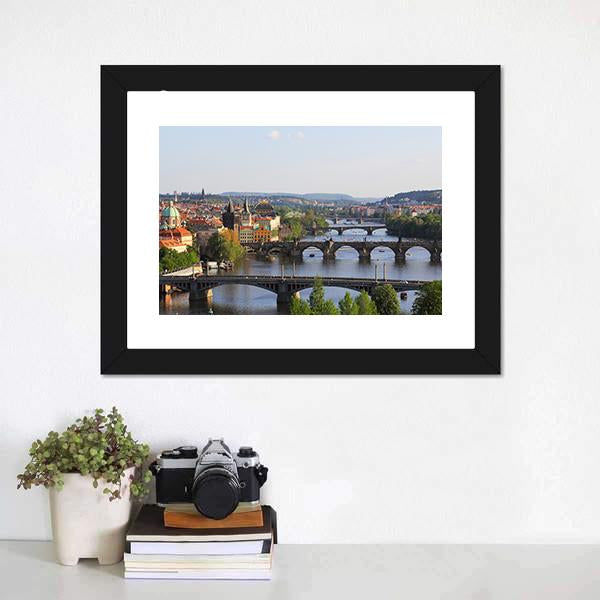 City Of Prague Panoramic Canvas Wall Art-1 Piece-36" x 12"-Tiaracle