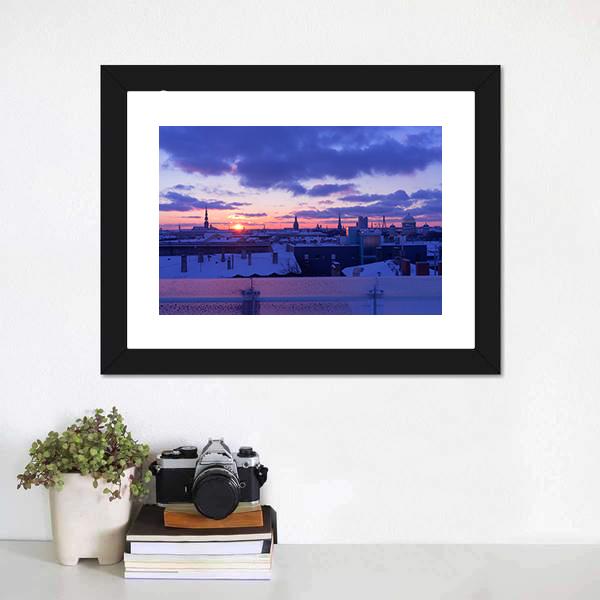 City Of Riga Canvas Wall Art-3 Horizontal-Gallery Wrap-25" x 16"-Tiaracle