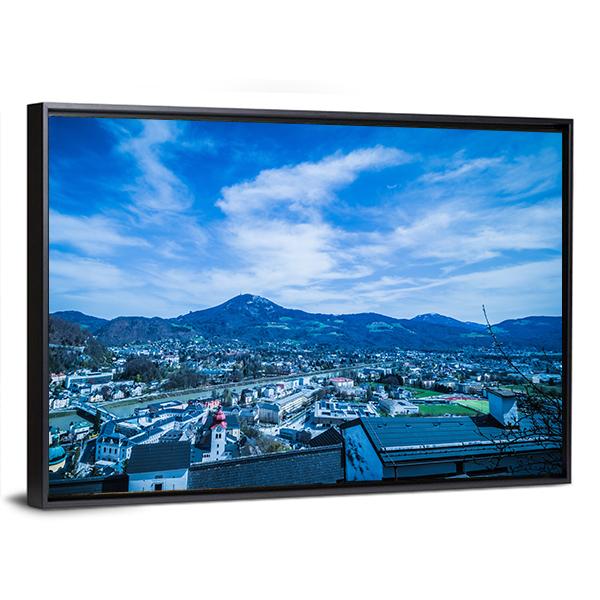 City Of Salzburg Canvas Wall Art-3 Horizontal-Gallery Wrap-25" x 16"-Tiaracle