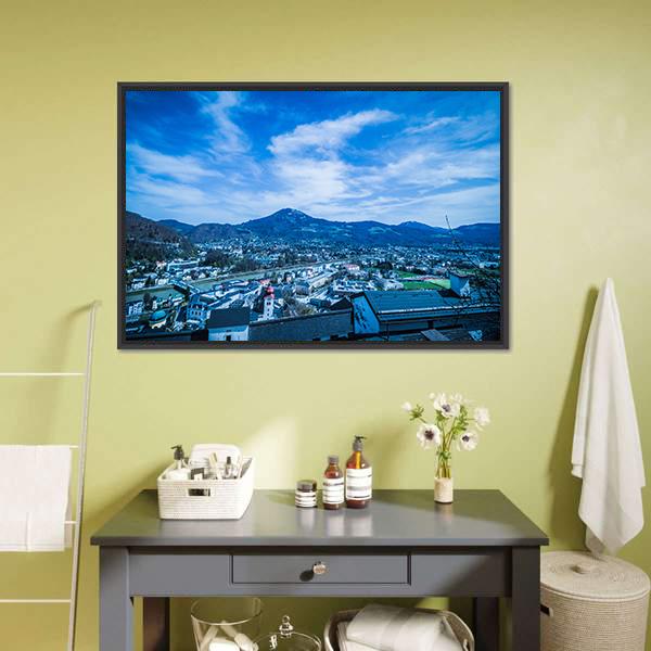 City Of Salzburg Canvas Wall Art-3 Horizontal-Gallery Wrap-25" x 16"-Tiaracle