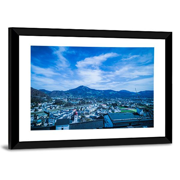 City Of Salzburg Canvas Wall Art-3 Horizontal-Gallery Wrap-25" x 16"-Tiaracle
