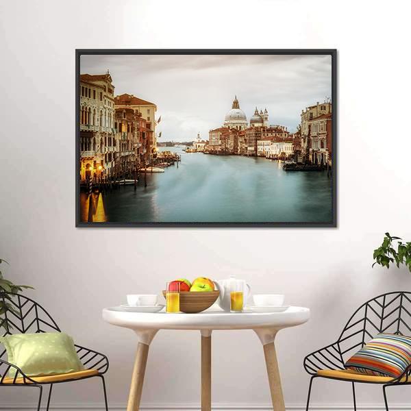 City Of Venice Canvas Wall Art-1 Piece-Floating Frame-24" x 16"-Tiaracle