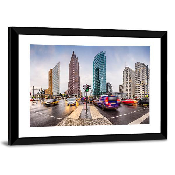 City Skyline At The Potsdamer Platz Canvas Wall Art-3 Horizontal-Gallery Wrap-25" x 16"-Tiaracle