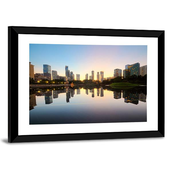 City Skyline Of Kuala Lumpur Canvas Wall Art-5 Horizontal-Gallery Wrap-22" x 12"-Tiaracle