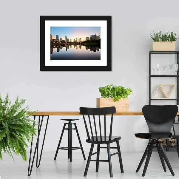 City Skyline Of Kuala Lumpur Canvas Wall Art-3 Horizontal-Gallery Wrap-25" x 16"-Tiaracle