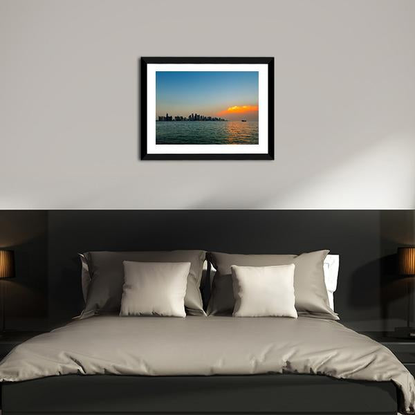 City Skyline Qatar Canvas Wall Art-3 Horizontal-Gallery Wrap-25" x 16"-Tiaracle