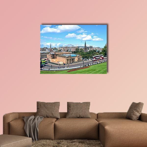 City Of Edinburgh Canvas Wall Art-1 Piece-Gallery Wrap-48" x 32"-Tiaracle