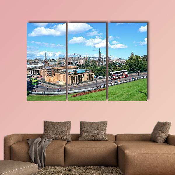 City Of Edinburgh Canvas Wall Art-3 Horizontal-Gallery Wrap-25" x 16"-Tiaracle