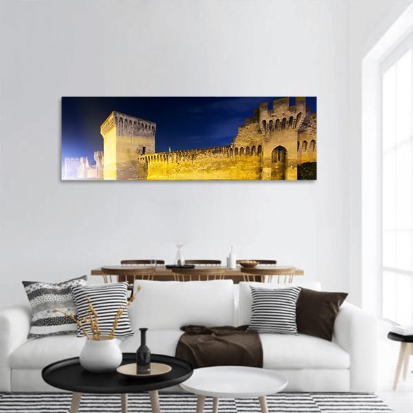 City Wall Of Avignon Panoramic Canvas Wall Art-3 Piece-25" x 08"-Tiaracle