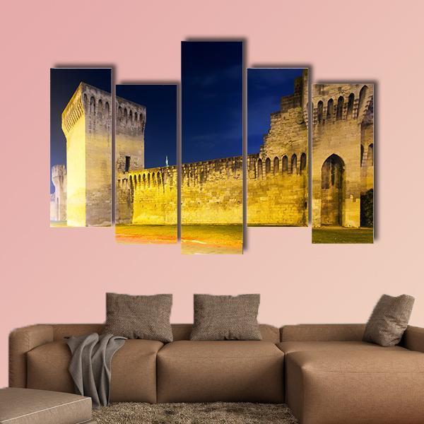 City Wall Of Avignon Canvas Wall Art-5 Pop-Gallery Wrap-47" x 32"-Tiaracle