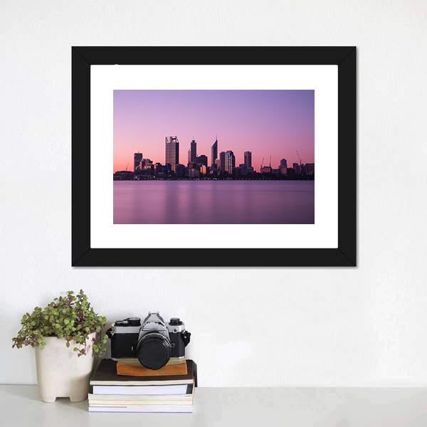 Cityscape In Perth Canvas Wall Art-5 Horizontal-Gallery Wrap-22" x 12"-Tiaracle