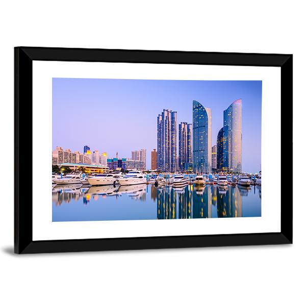 Cityscape Of Busan Canvas Wall Art-5 Horizontal-Gallery Wrap-22" x 12"-Tiaracle