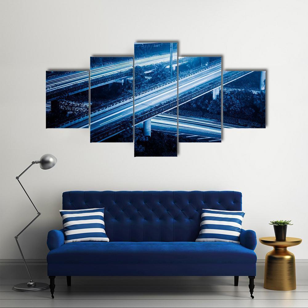 Cityscape Of Hangzhong Canvas Wall Art-5 Pop-Gallery Wrap-47" x 32"-Tiaracle