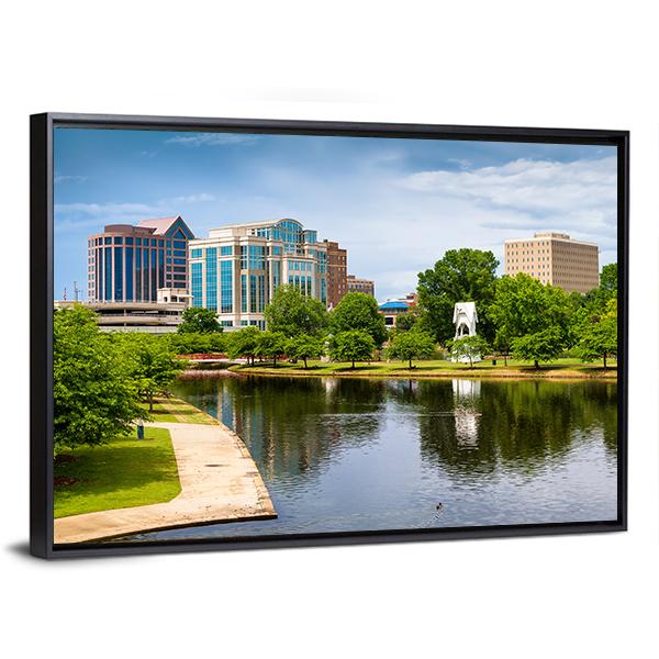Cityscape Of Huntsville Panoramic Canvas Wall Art-1 Piece-36&quot; x 12&quot;-Tiaracle