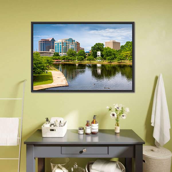 Cityscape Of Huntsville Panoramic Canvas Wall Art-1 Piece-36&quot; x 12&quot;-Tiaracle
