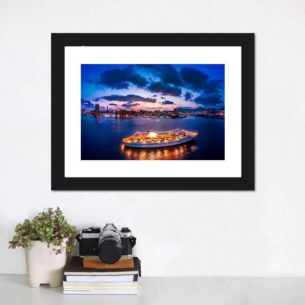 Cityscape Of Kowloon Canvas Wall Art-3 Horizontal-Gallery Wrap-25" x 16"-Tiaracle