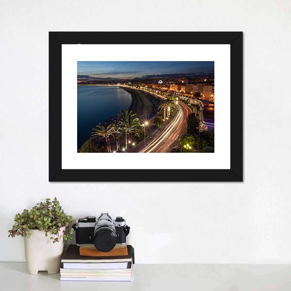 Cityscape Of Nice Canvas Wall Art-5 Horizontal-Gallery Wrap-22" x 12"-Tiaracle