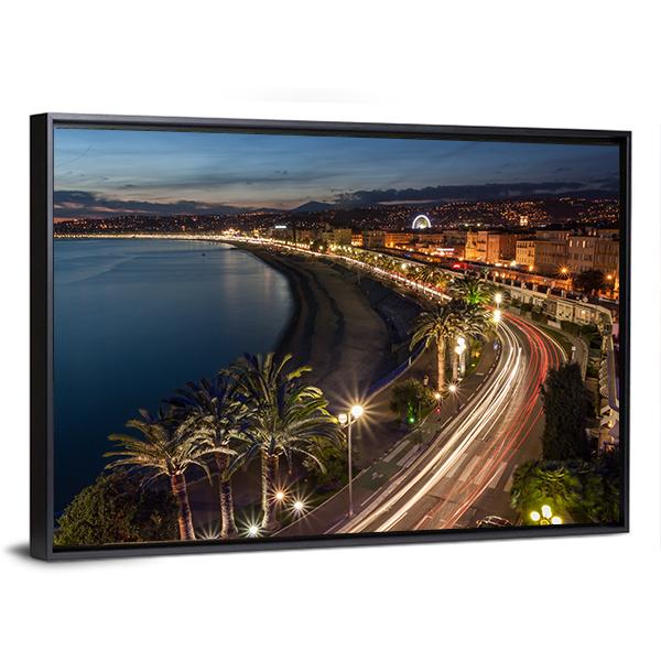 Cityscape Of Nice Canvas Wall Art-3 Horizontal-Gallery Wrap-25" x 16"-Tiaracle