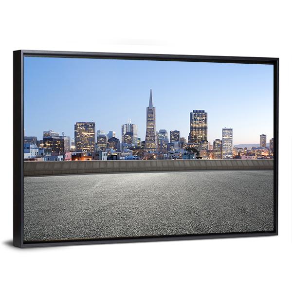 Cityscape Of San Francisco Canvas Wall Art-3 Horizontal-Gallery Wrap-25" x 16"-Tiaracle