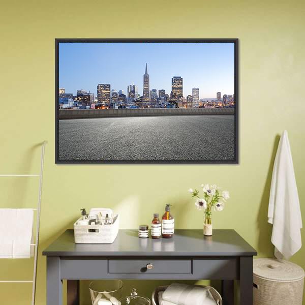 Cityscape Of San Francisco Canvas Wall Art-3 Horizontal-Gallery Wrap-25" x 16"-Tiaracle