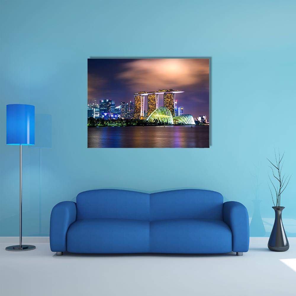 Cityscape Of Singapore Canvas Wall Art-1 Piece-Gallery Wrap-36" x 24"-Tiaracle