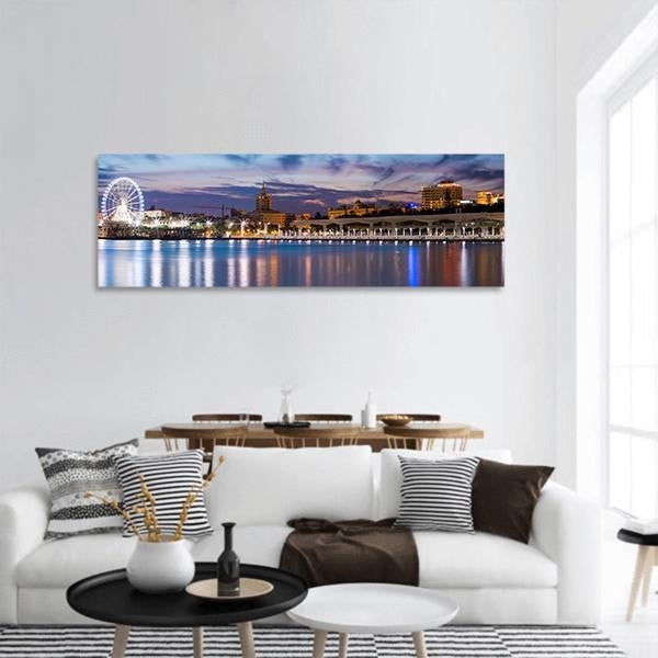 Cityscape View Of Spain Panoramic Canvas Wall Art-1 Piece-36" x 12"-Tiaracle