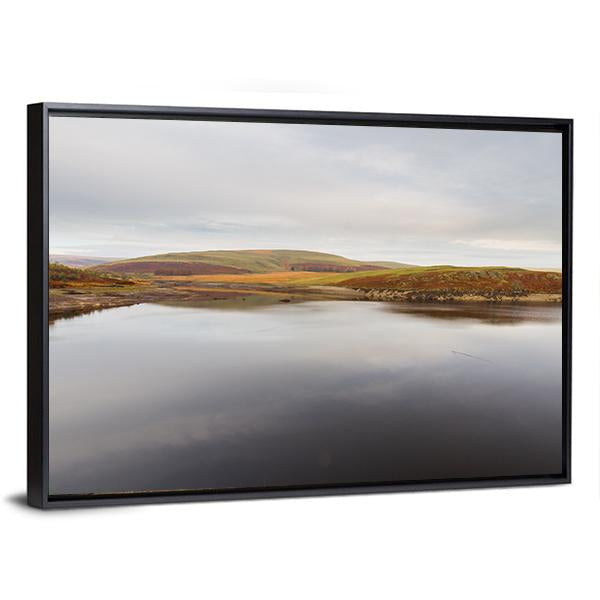 Claerwen Reservoir Canvas Wall Art-3 Horizontal-Gallery Wrap-25" x 16"-Tiaracle