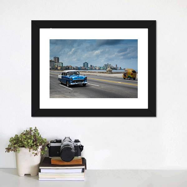 Classic American Car Panoramic Canvas Wall Art-1 Piece-36" x 12"-Tiaracle
