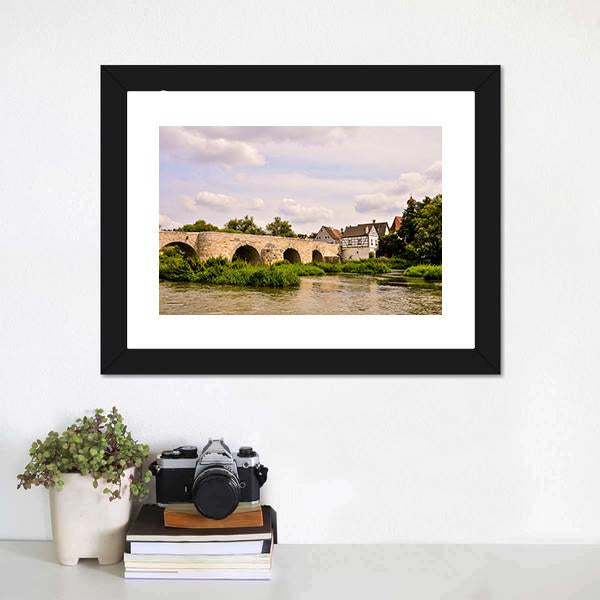 Classic Architecture European Building Village Canvas Wall Art-3 Horizontal-Gallery Wrap-25" x 16"-Tiaracle