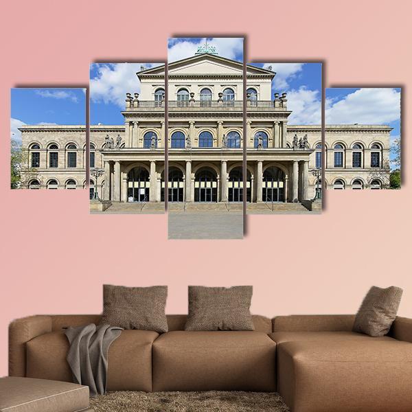 Opera House In Hanover Canvas Wall Art-3 Horizontal-Gallery Wrap-25" x 16"-Tiaracle